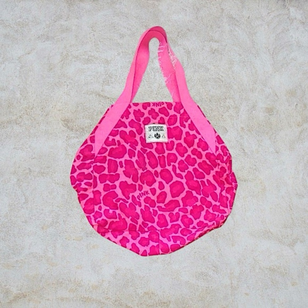 PINK Victoria’s Secret Vintage Y2K Tote Cheetah Bag Magnetic Snaps